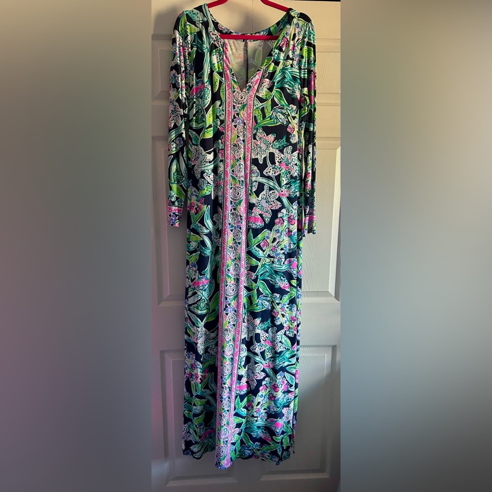 Lilly Pulitzer Vibrant Floral Maxi Dress